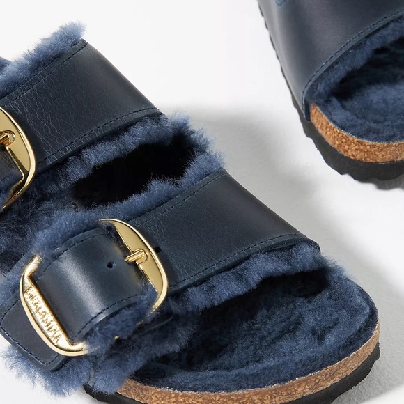 Birkenstock Arizona Big Buckle Shearling Sandals NEW IN BOX Size 39 (US 8) - Picture 5 of 8